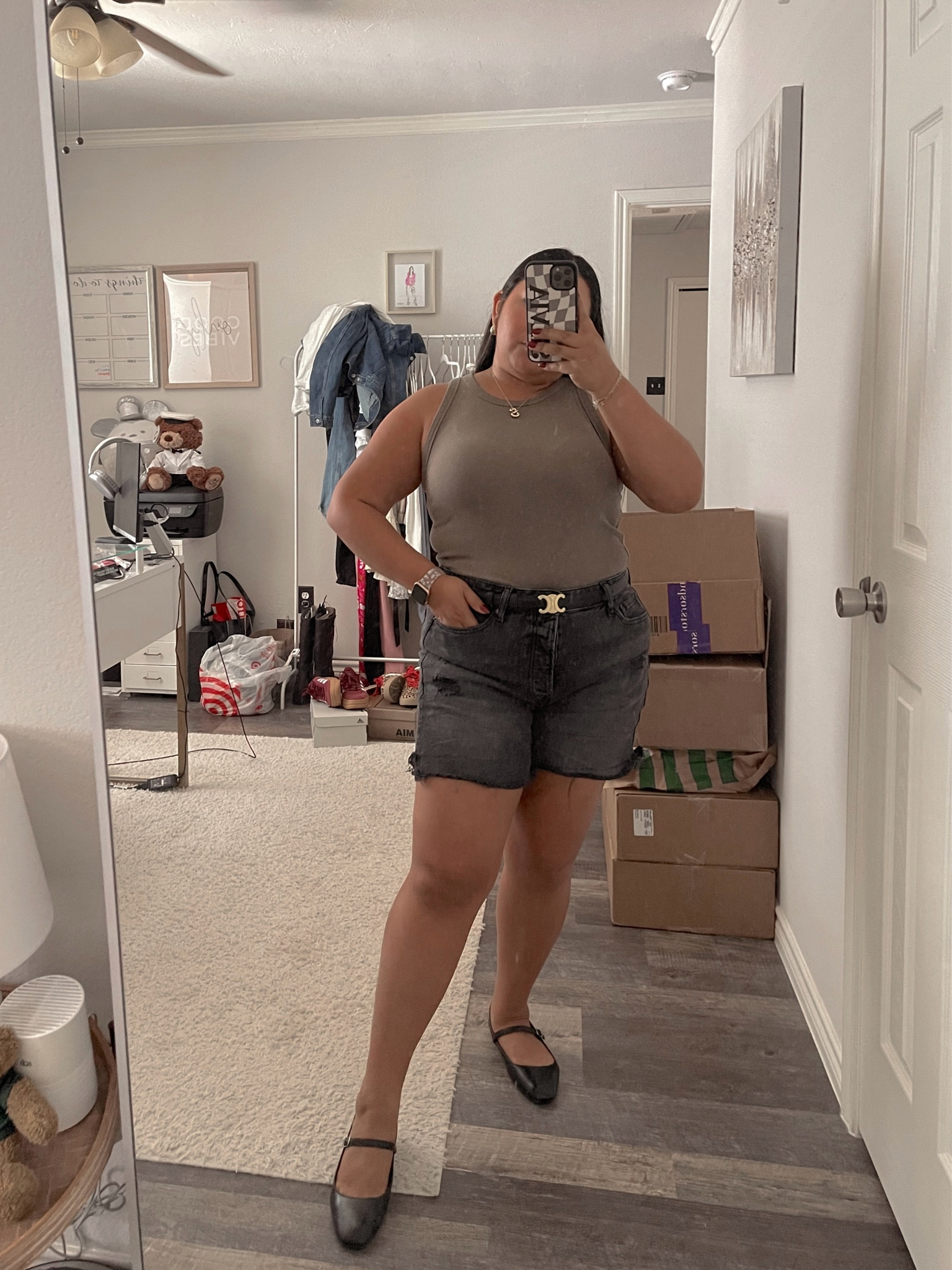 Early fall outfit idea 🤎✨ 

fall outfit idea, hot fall outfit idea, black Mary Jane flats, black shorts, brown tank

#LTKMidsize #LTKStyleTip #LTKFindsUnder50