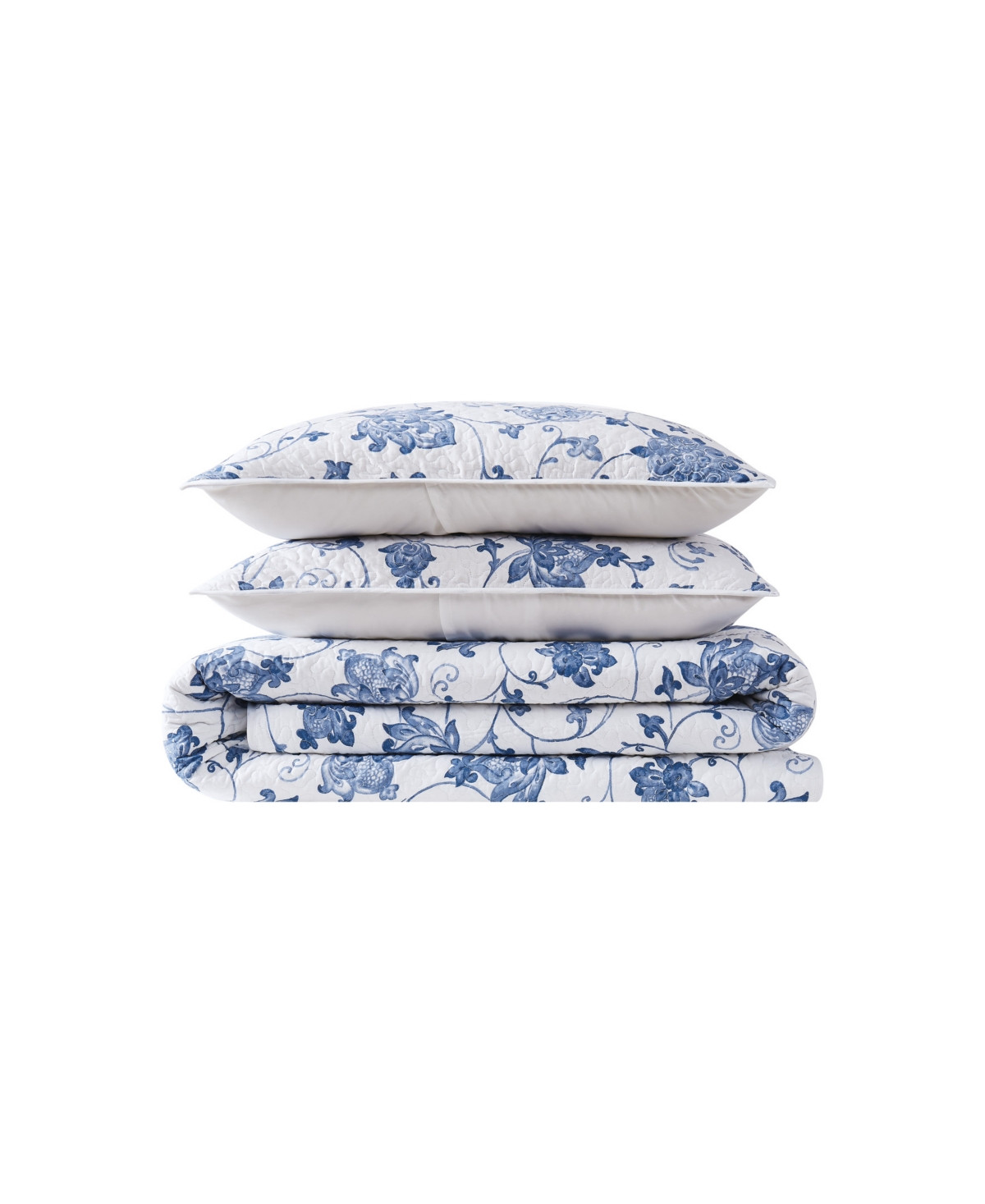 Cottage Classics Estate Bloom 3-Pc. Quilt Set, Full/Queen - Blue | Macy's