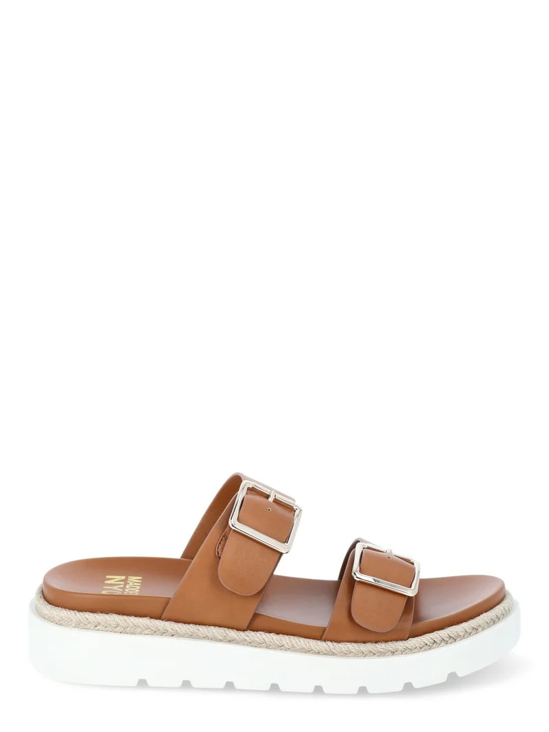 Madden NYC Women’s Flatform Two Strap Sandals - Walmart.com | Walmart (US)