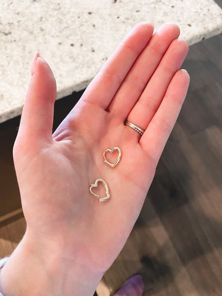 Gold heart hoops from Amazon 