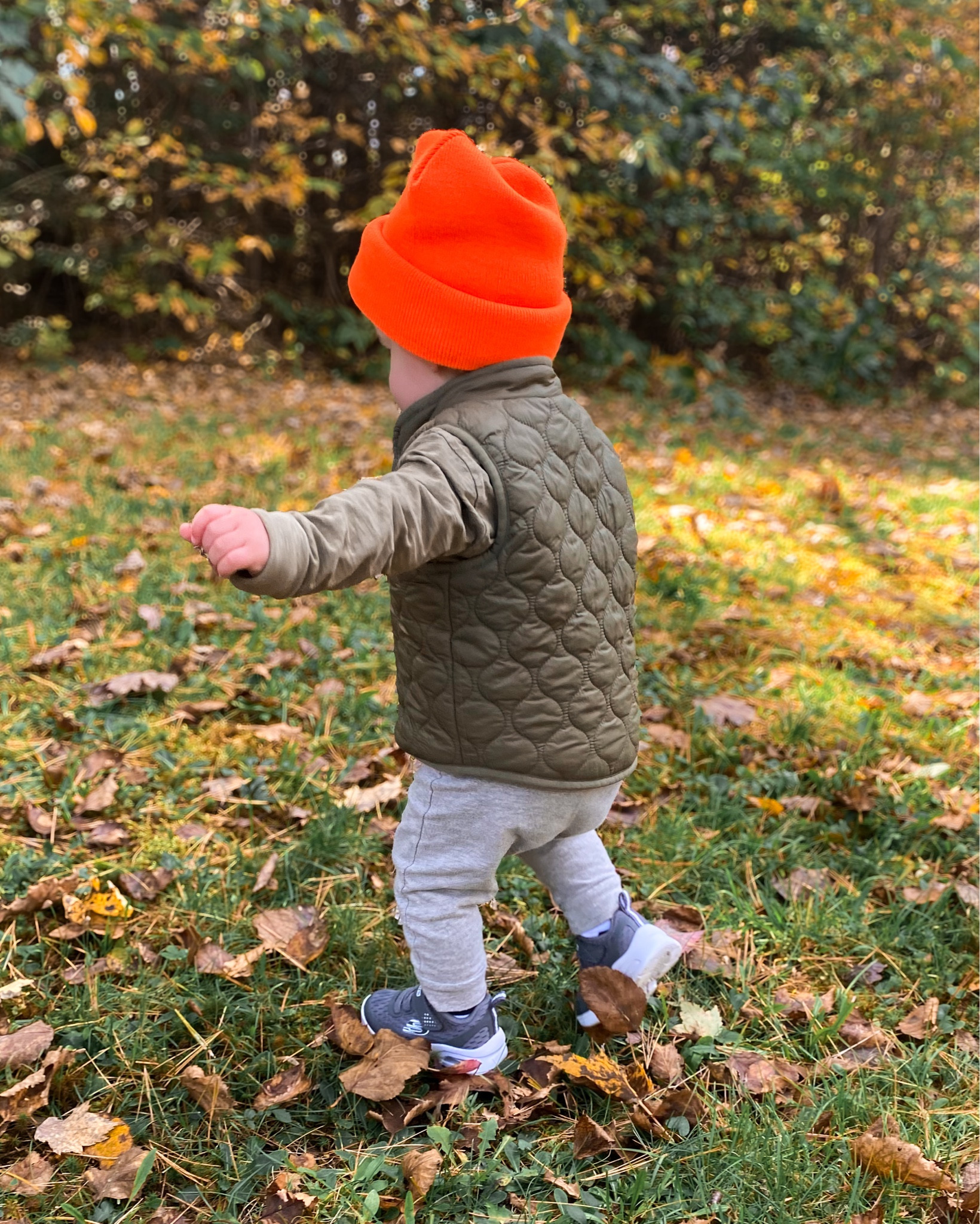 Toddler outfit. Fall outfits for kids. Toddler vest. Neutral toddler boy outfit. Casual toddler boy outfit. Toddler sweatpants. Toddler sneaker 

Yes, he’s wearing an adult size beanie! Double folded the bottom to fit a little better 

#LTKfamily #LTKfindsunder50 #LTKkids