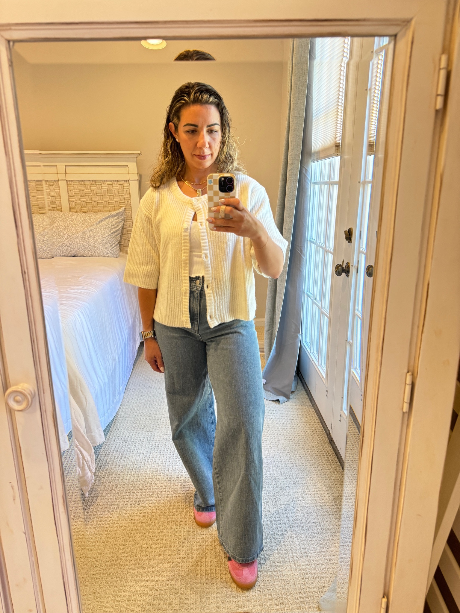 I got the viral aerie sweater and it is so soft! I have a small. Size up in the target jeans! 

#LTKFindsUnder50 #LTKStyleTip