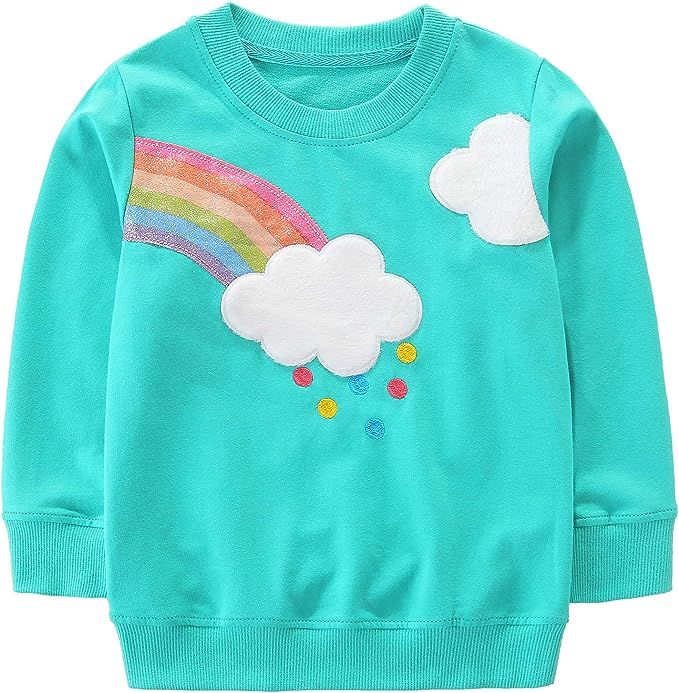 Bumeex Toddler Girl Sweatshirt Clothes Outfit,Cotton Crewneck Christmas Clothing | Amazon (US)