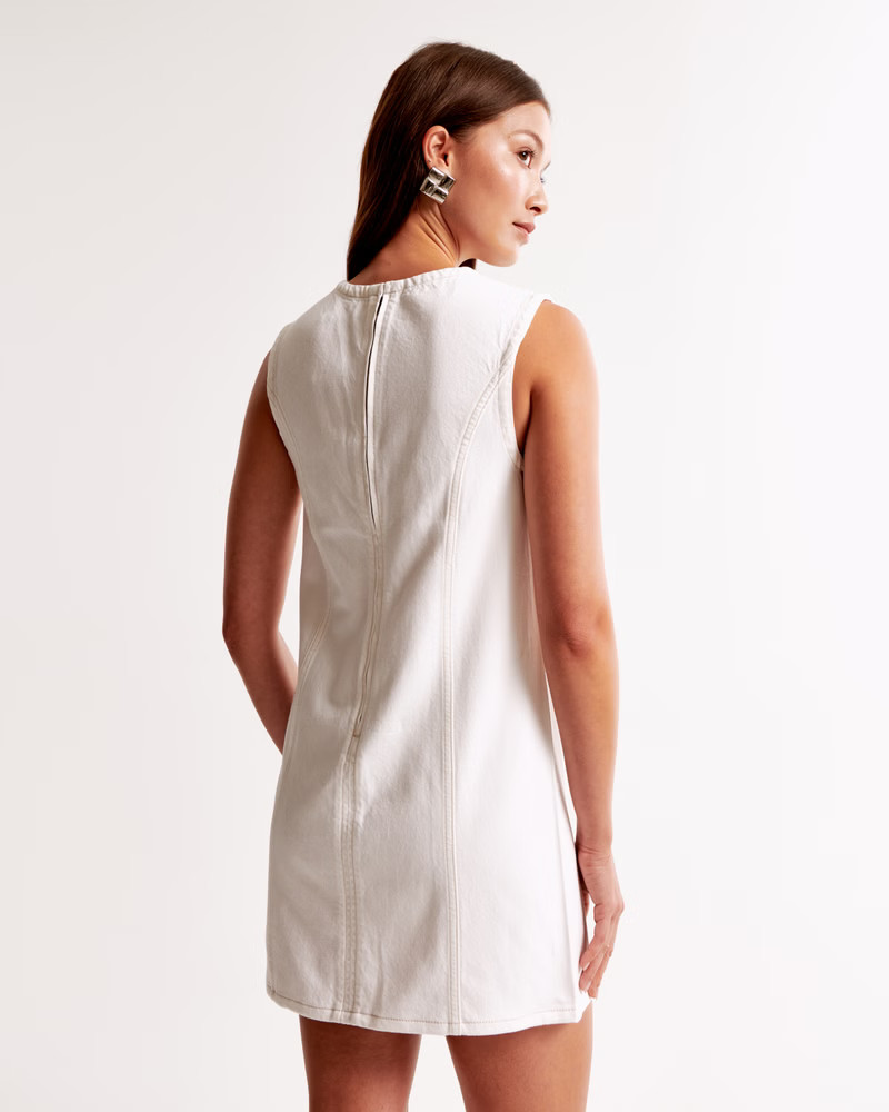 Denim Shift Mini Dress | Abercrombie & Fitch (US)