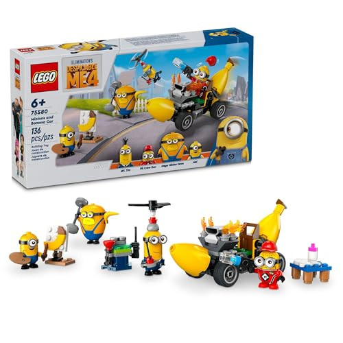 LEGO Despicable Me 4 Minions and Banana Car Toy Gift for Kids, Fun Illumination’s Despicable Me Toy Playset, Creative Building Minions Toy for Boys and Girls Aged 6 and Up, 75580 | Amazon (US)