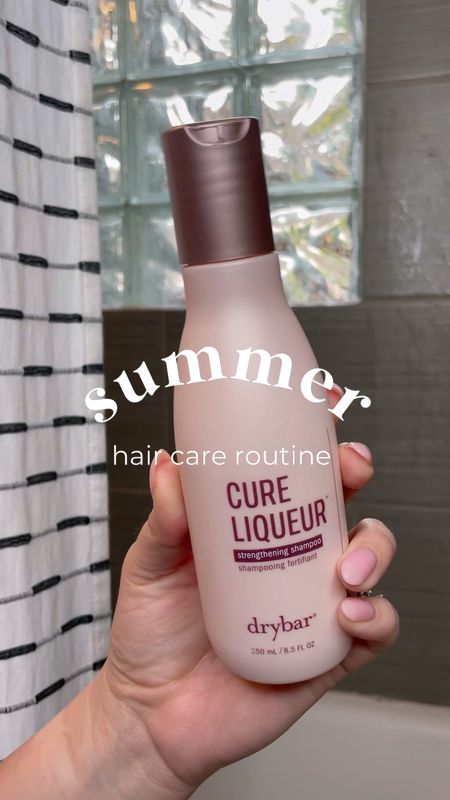 Summer hair care routine:
Drybar Cure Liqueur treatment (only every 4 washes)
Redken Volume Injection shampoo (rough wash)
Drybar Cure Liqueur shampoo
Drybar Cure Liqueur conditioner (only on the ends if they feel dry)