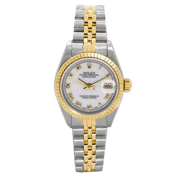 Pre-Owned Rolex Datejust 69173 26MM White Dial With Two Tone Bracelet | Walmart (US)