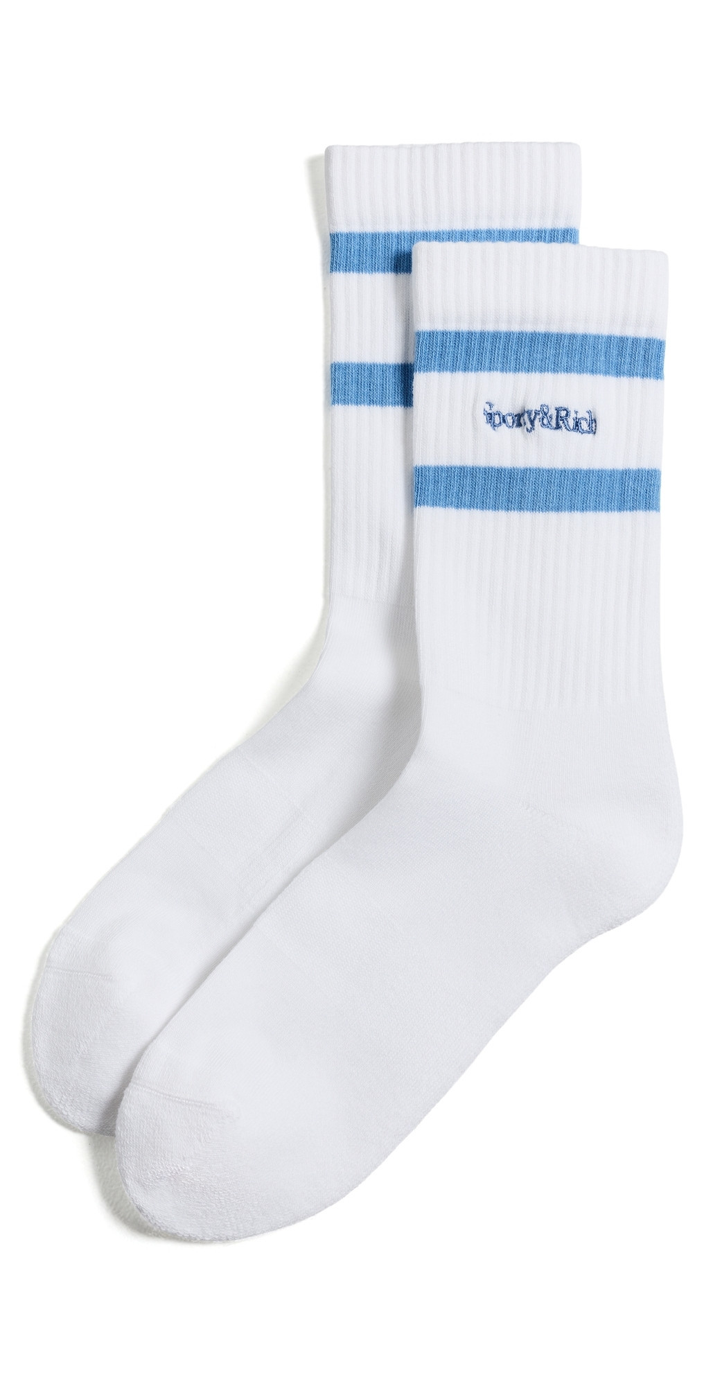 Sporty & Rich Serif Logo Socks White/Softee Natural One Size | Shopbop
