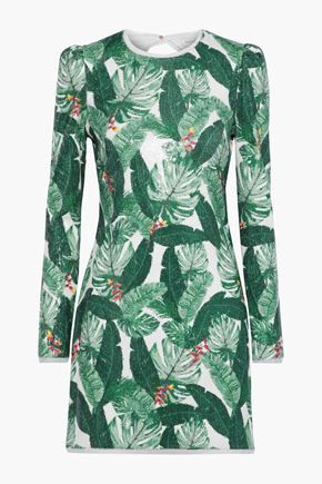 Amelia sequined printed chiffon mini dress | The Outnet US