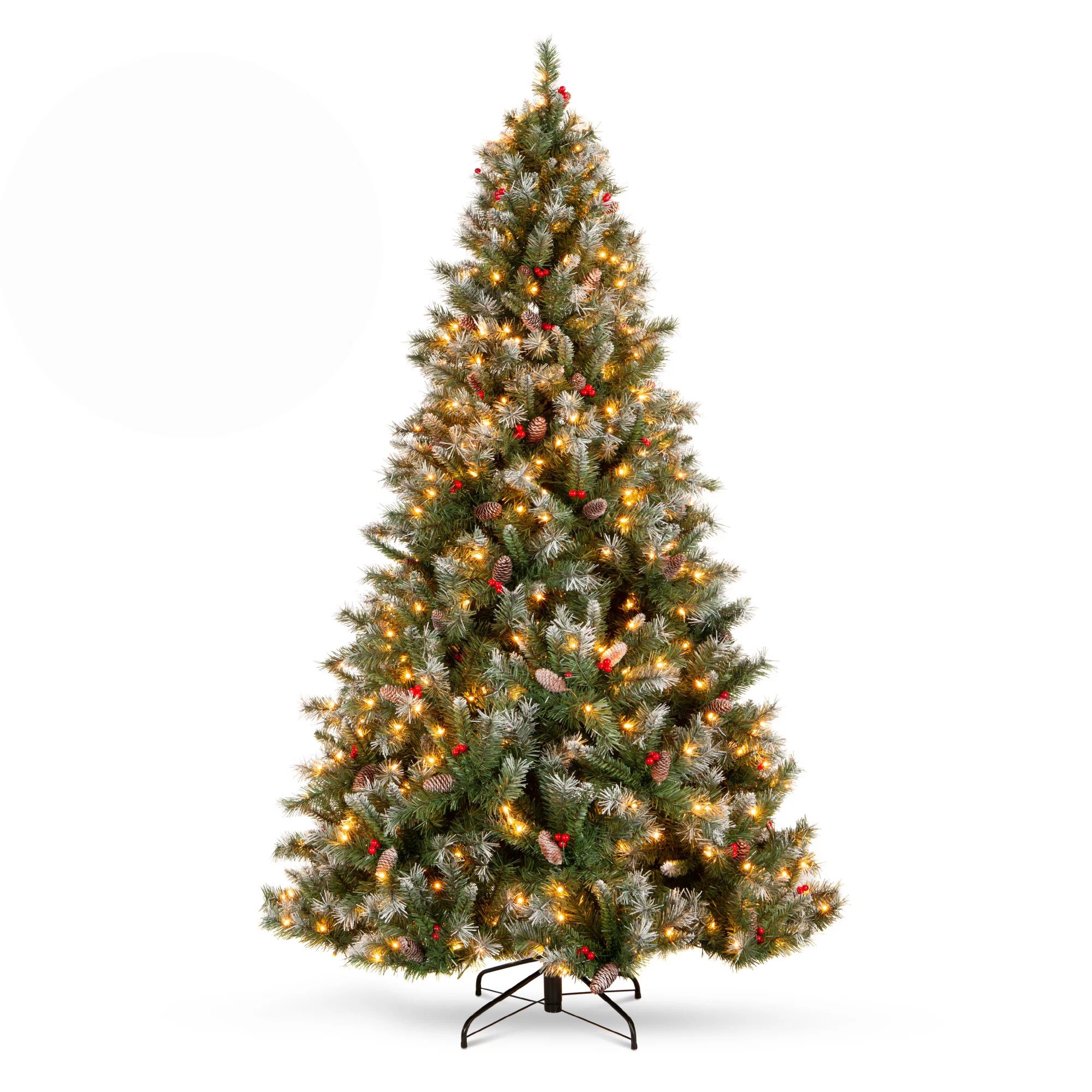 Best Choice Products 6ft Pre-Lit Pre-Decorated Holiday Christmas Tree w/ 818 Flocked Tips, 250 Li... | Walmart (US)