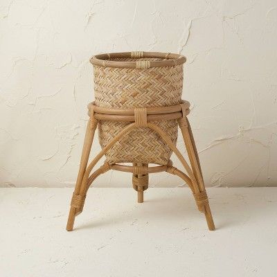 13.5" x 15.5" Rattan Woven Planter Basket Natural - Opalhouse™ designed with Jungalow™ | Target
