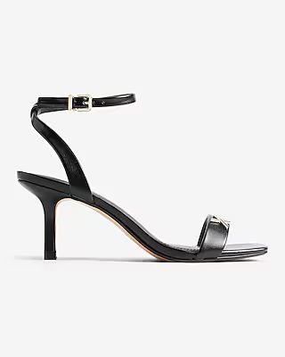 Square Toe Mid Heeled Sandals | Express