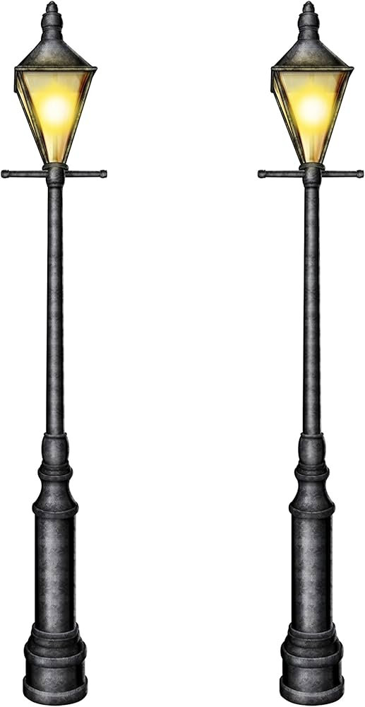 Beistle 2 Piece Jointed Cardstock Paper Lamppost Cut Outs Mardi Gras Decorations Christmas Party ... | Amazon (US)