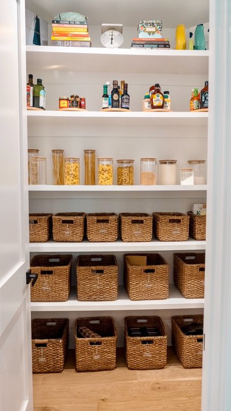 Organized pantry from our recent project! 



#pantryorganization #baskets #canisters 

#LTKFindsUnder50 #LTKSaleAlert #LTKHome
