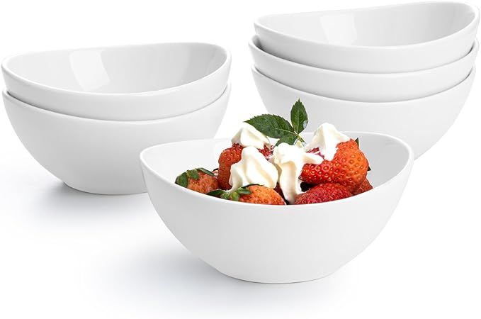Sweese 5 Inch Porcelain Small 10 oz Bowls Set of 6, for Dessert | Ice cream | Soup | Rice | Fruit... | Amazon (US)