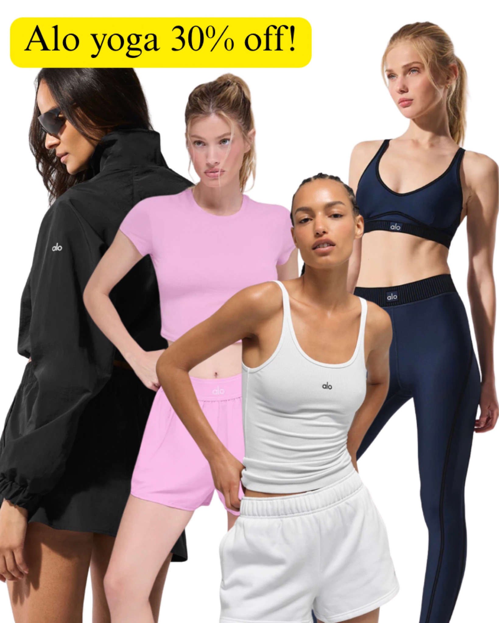 Alo yoga 30% off sale!! Tank top, leggings, windbreaker jacket, tshirt, gym, sports bra, active, fitness.

#LTKSaleAlert #LTKActive #LTKfitnessgoals