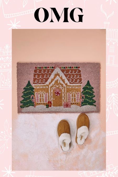 Gingerbread house doormat, Christmas doormat, anthro dupe, Anthropologie dupe, outdoor Christmas decor

#LTKfindsunder50 #LTKHoliday #LTKSeasonal