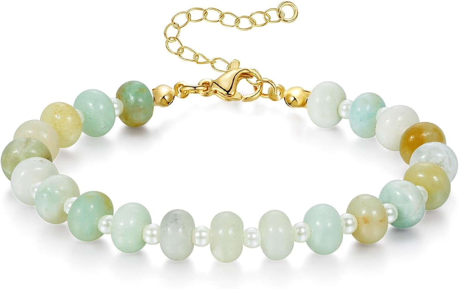 KissYan Beaded Bracelets for Women, Colorful Gemstone Boho Bead Bracelet for Beach, Natural Stone... | Amazon (US)