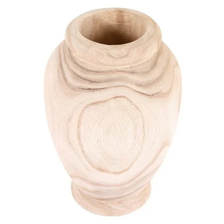 Winyuyby Wooden Vase Decoration Living Room Table Solid Wood Ware Flower Bottle Ornament Home Decoration | Walmart (US)