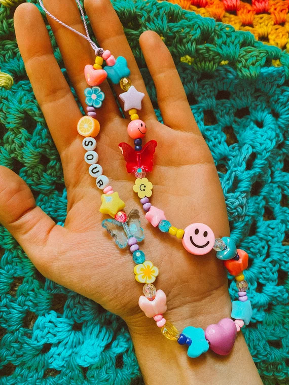 Beaded Phone Charm Y2K Aesthetic / 90s Inspired | Etsy | Etsy (US)