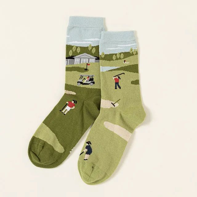 Tee Time Mismatched Golfer's Socks | UncommonGoods