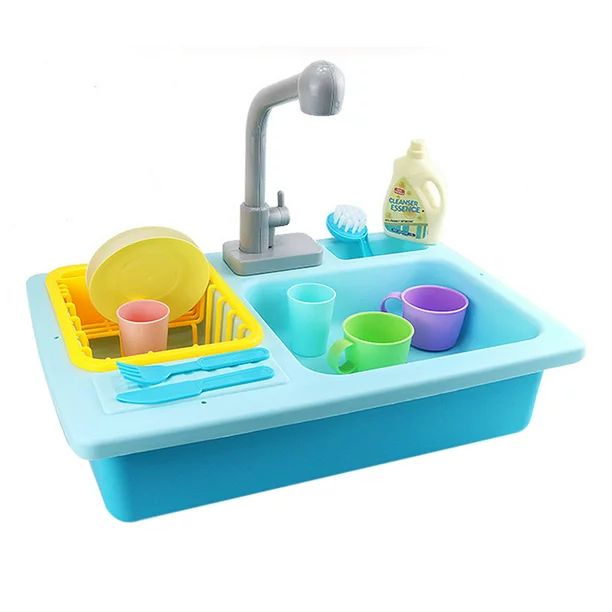 Kitchen Sink Toy Sink Dishwasher Set Children Play House Toy (without Battery) B - Walmart.com | Walmart (US)