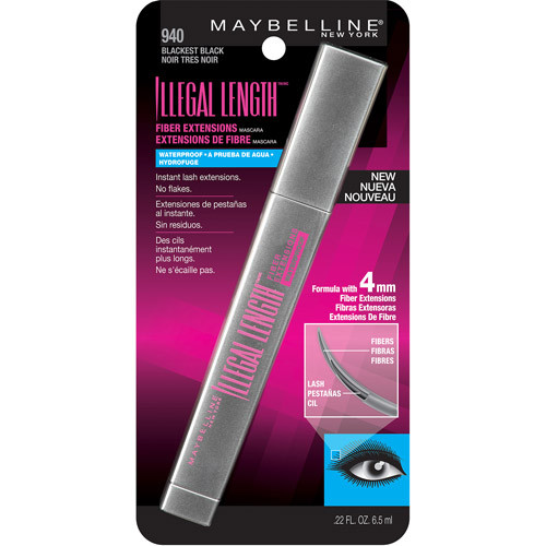 Maybelline Illegal Length Fiber Extensions Waterproof Mascara | Walmart (US)