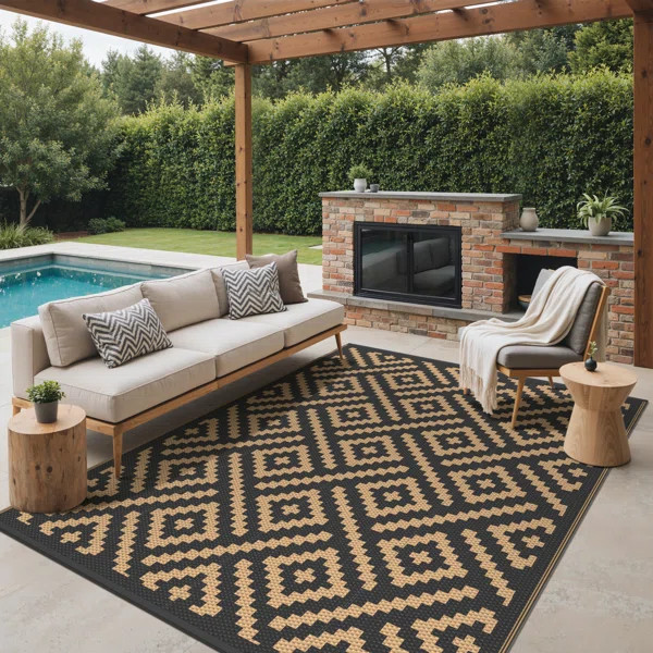 Shimeek Reversible Black / Brown Waterproof Plastic Mat | Wayfair North America