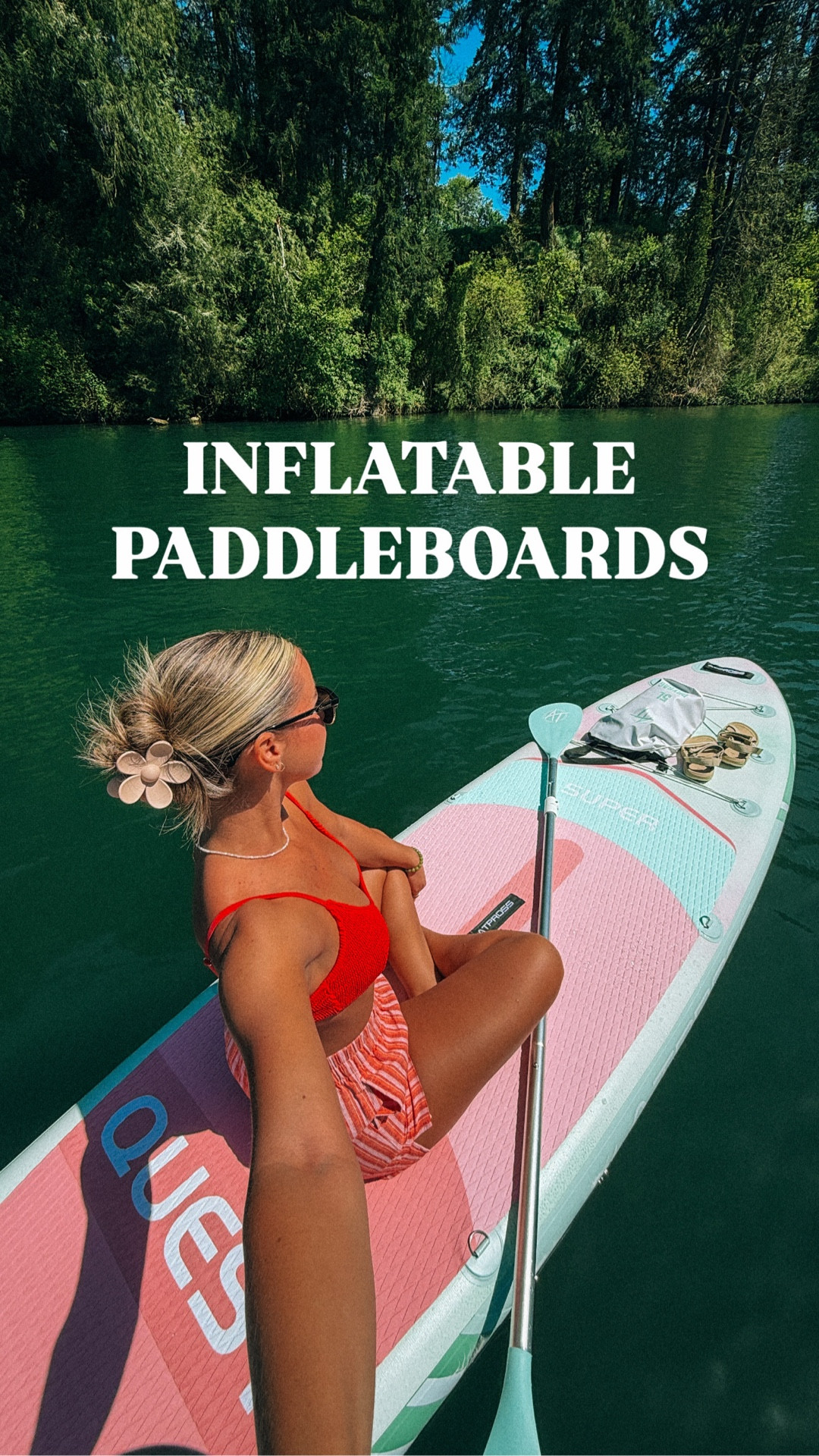 Cute, Affordable, & Durable Inflatable Paddleboards that are on SALE and come with everything you need in a backpack! 🤙🏼 
Linking the boards and my paddleboarding essentials 🏄‍♀️ 


#LTKSaleAlert #LTKSwim