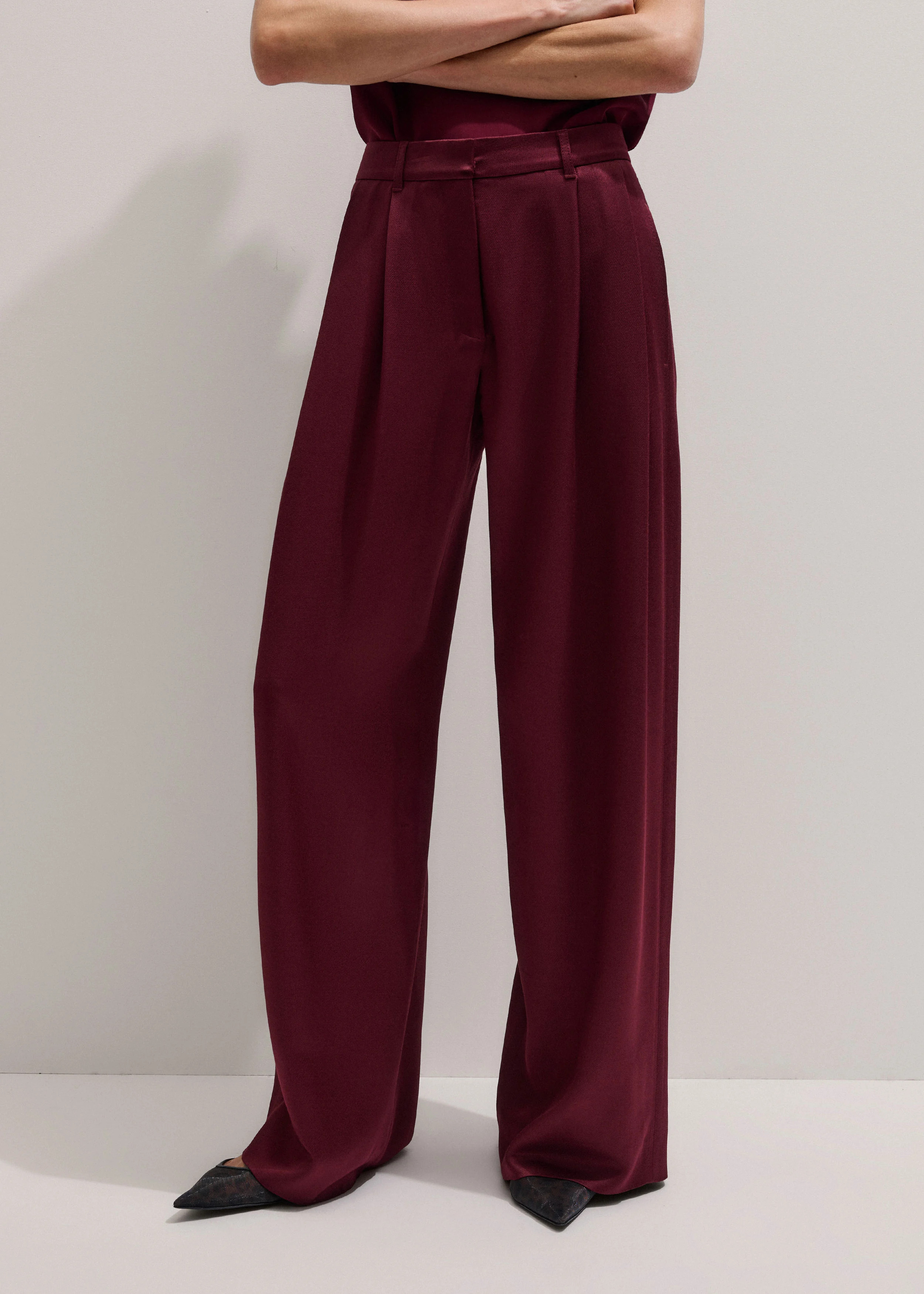 Pleat Straight Trouser Italian Tailoring | ME+EM Global (Excluding US)