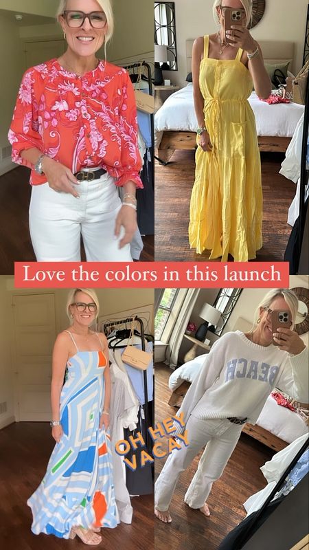 Palm royale launch with social threads. 
Love the colors!! 

Code CINDY15 for 15% off of your purchase only valid through May 10

Wearing small in dresses and blouse 
Wearing large in BEACH sweater. Wanted a bit oversized 

#LTKTravel #LTKStyleTip #LTKOver40