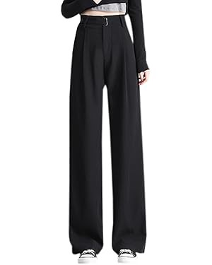 Betusline Women's Wide Leg Pants Business Casual Straight Office Trousers for Women, X-Small-3X-L... | Amazon (US)