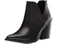 Kathemoi Womens Slip on Ankle Boots V Cutout Pointed Toe Chunky Stacked Mid Heel Booties | Amazon (US)