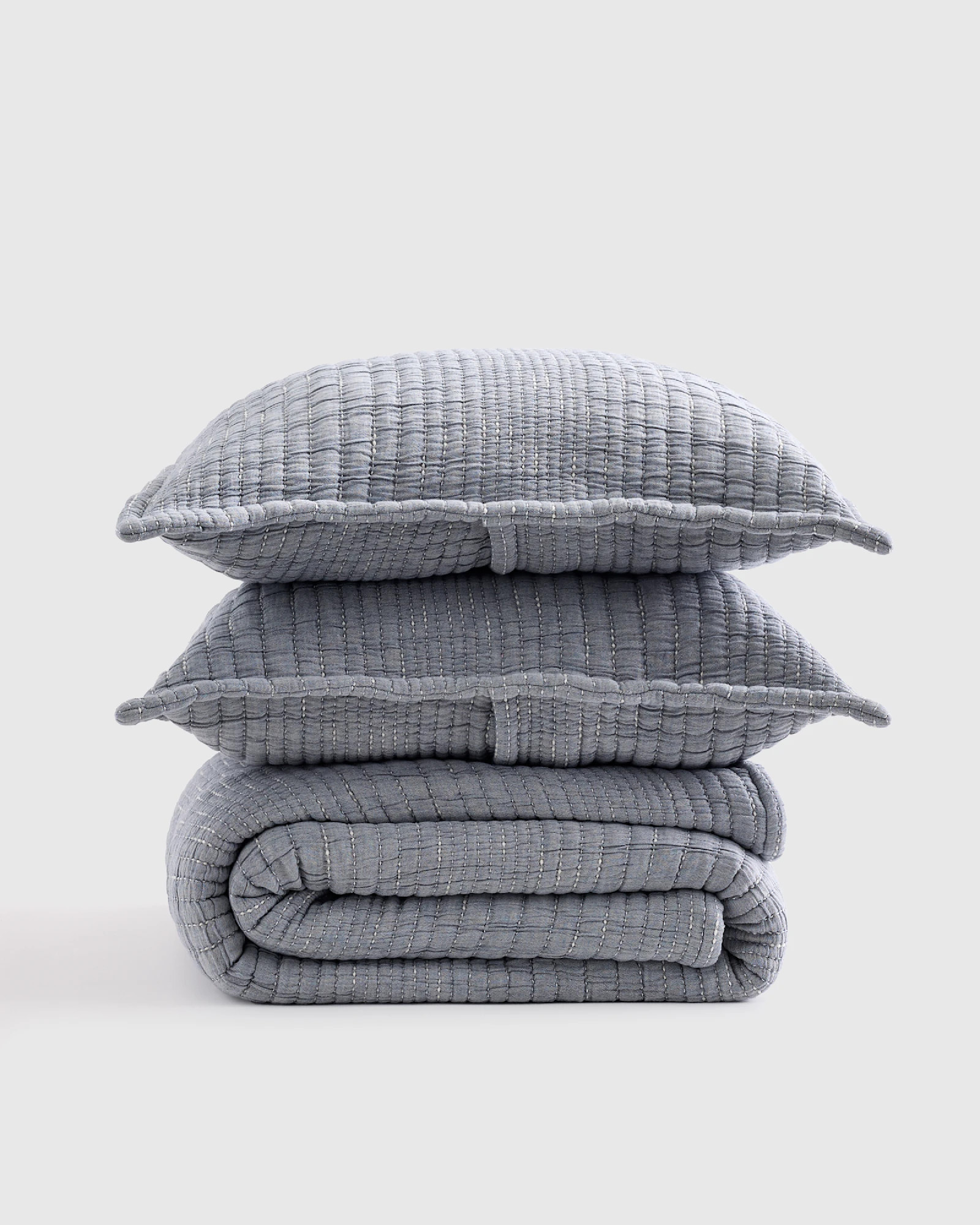 Organic Cotton Channel Stitch Coverlet Set | Quince