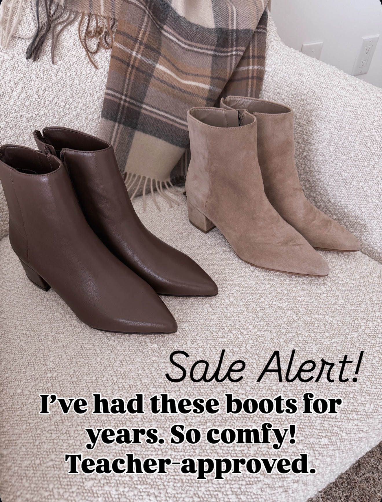 These boots have been in my closet for years and I still reach for them constantly. They’re incredibly comfortable, easy to walk in all day, and polished enough for work or weekends. Truly teacher approved and such a good find while they’re on sale.

neutral ankle boots, comfortable work boots, teacher shoes, suede ankle boots women, classic fall boots, everyday ankle boots, fall footwear women, winter booties, versatile shoes for women

#LTKOver40 #LTKgrwm #LTKHoliday