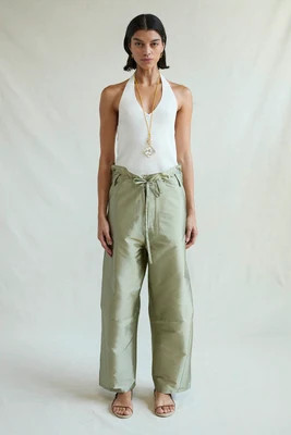 Chan Luu Techno Taffeta Barrel Pant Sage - Techno Taffeta Barrel Pant Sage | Shop.com