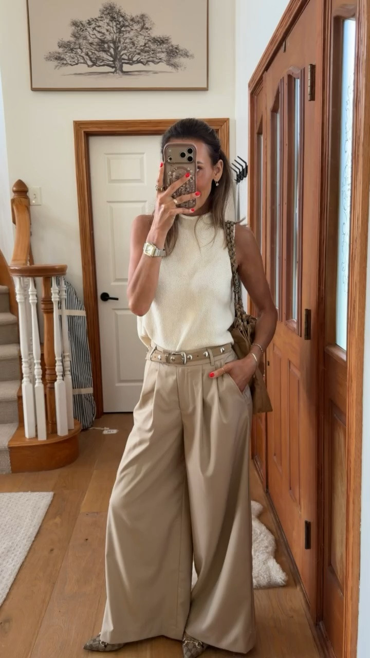 What I’m wearing to go to some appointments today! These pants are 30% off right now and they are so elongating, love pairing this elevated tank with them

#LTKootd #LTKstorytime #LTKmorningroutine