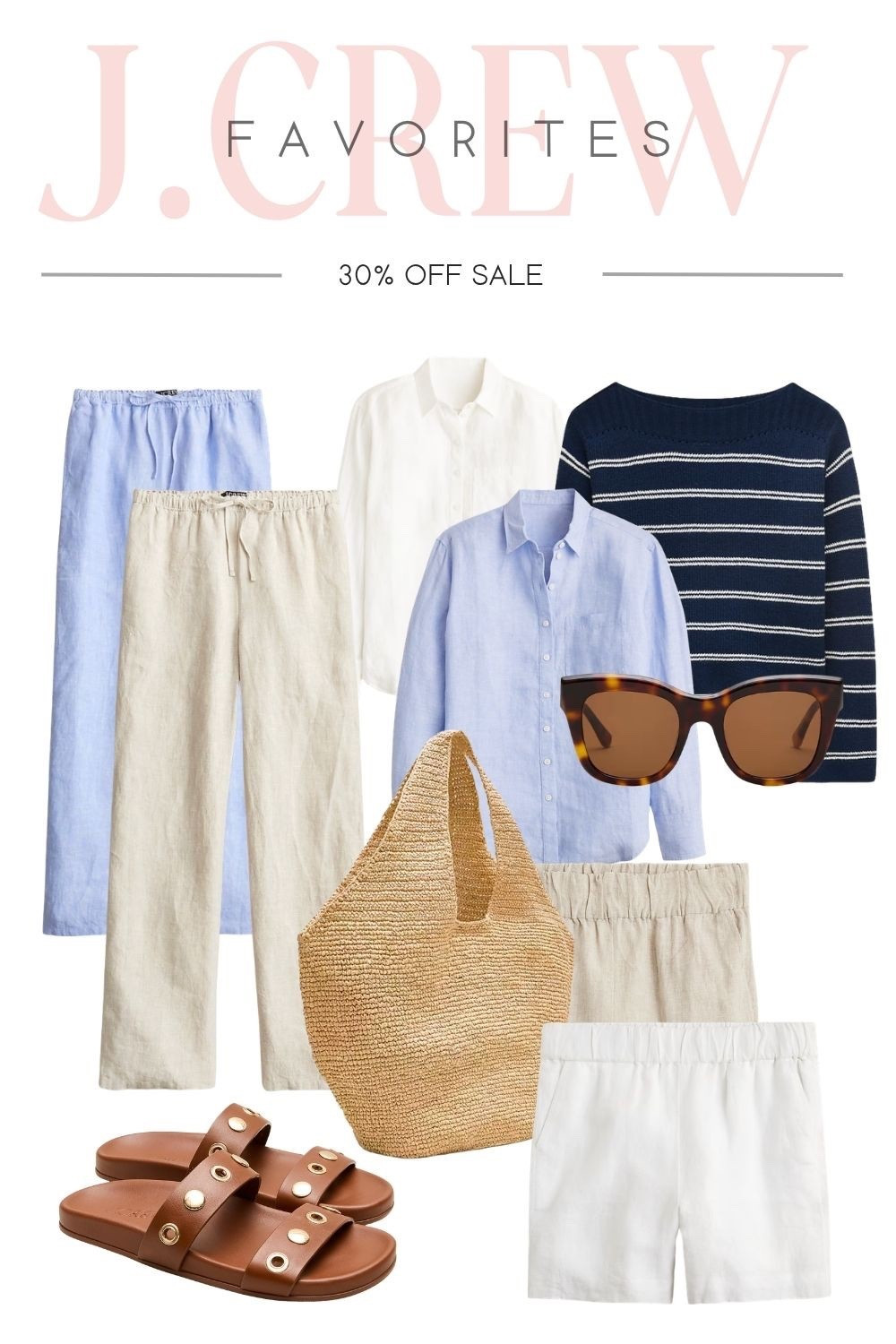 My over 40 friendly warm weather staples from the J.Crew sale! Build your own set with these linen faves that you can mix and match! Perfect for building lots of vacation outfits and summer outfits! @J.Crew 

#LTKSaleAlert #LTKSeasonal #LTKOver40