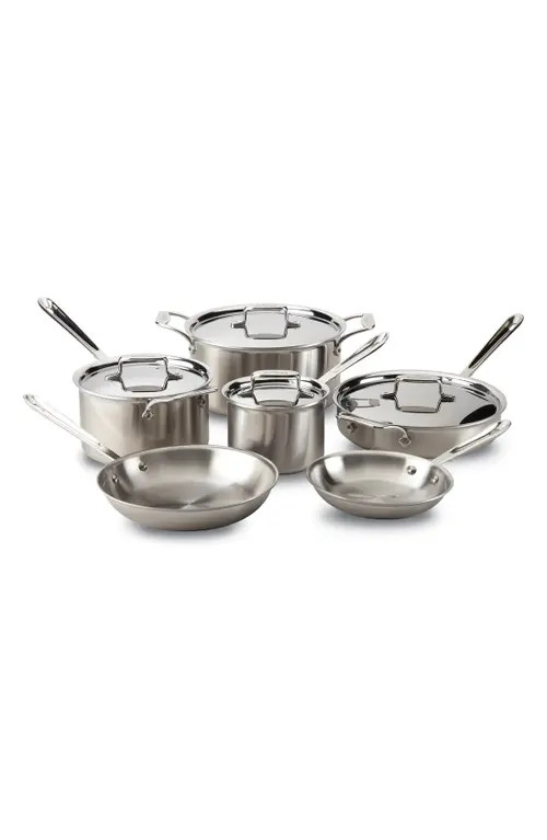 All-Clad 'd5®' Brushed Stainless Steel Cookware Set in Silver at Nordstrom | Nordstrom