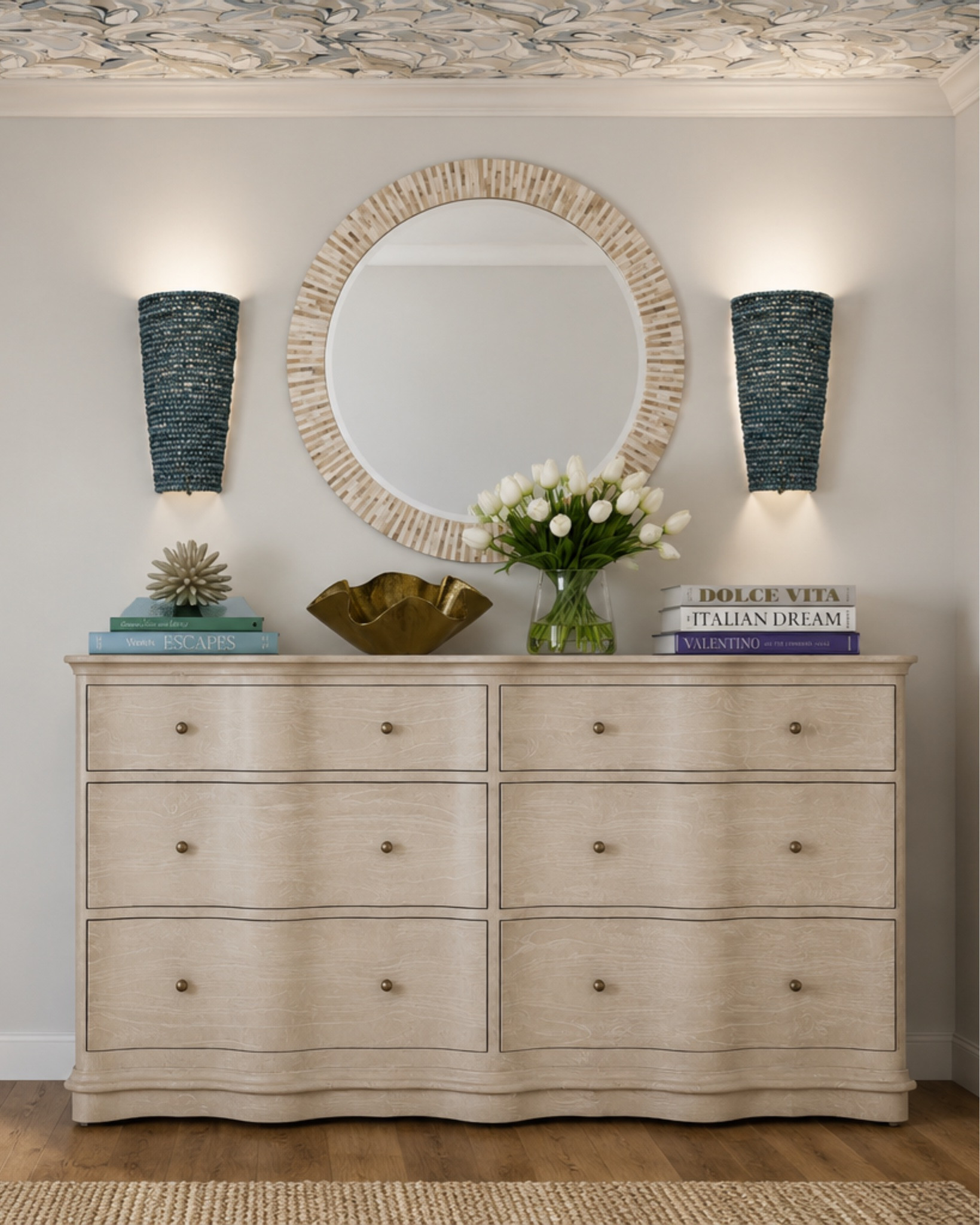 A dresser styling for a beach house! Love this coastal flare

#LTKdayinmylife #LTKHome #LTKSaleAlert