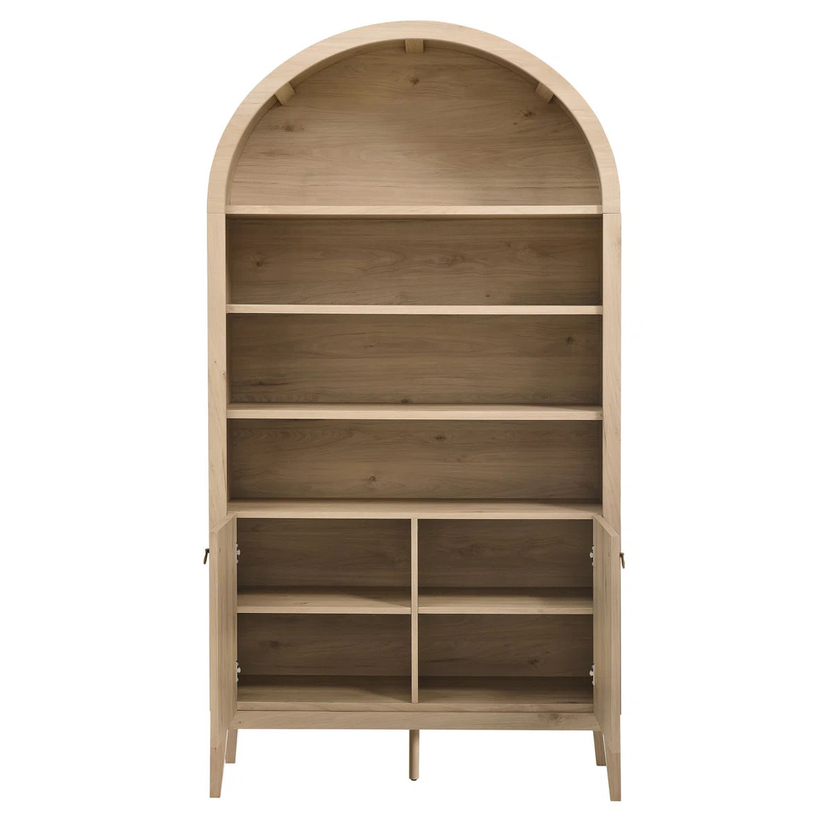 Nolan 74" Tall Arched Storage Display Cabinet Bookshelf | Wayfair North America
