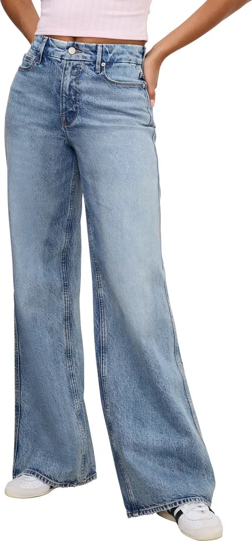 Good American Good Skate High Waist Wide Leg Jeans | Nordstrom | Nordstrom