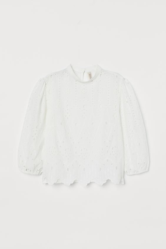 Eyelet Embroidery Blouse | H&M (US + CA)