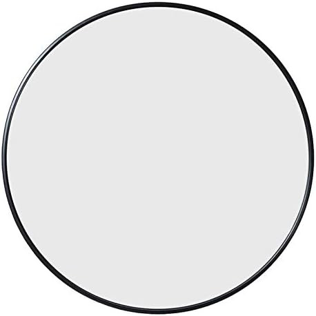 Growsun 30 inch Wall Round Mirror, Large Wall Mounted Circle Mirror Black Metal Frame for Bathroom,  | Amazon (US)