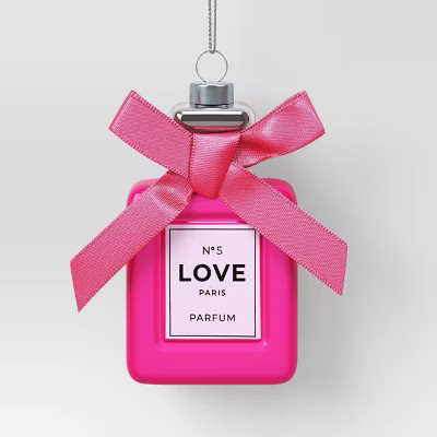Christmas Glass Hot Pink Perfume Ornament - Wondershop™ | Target