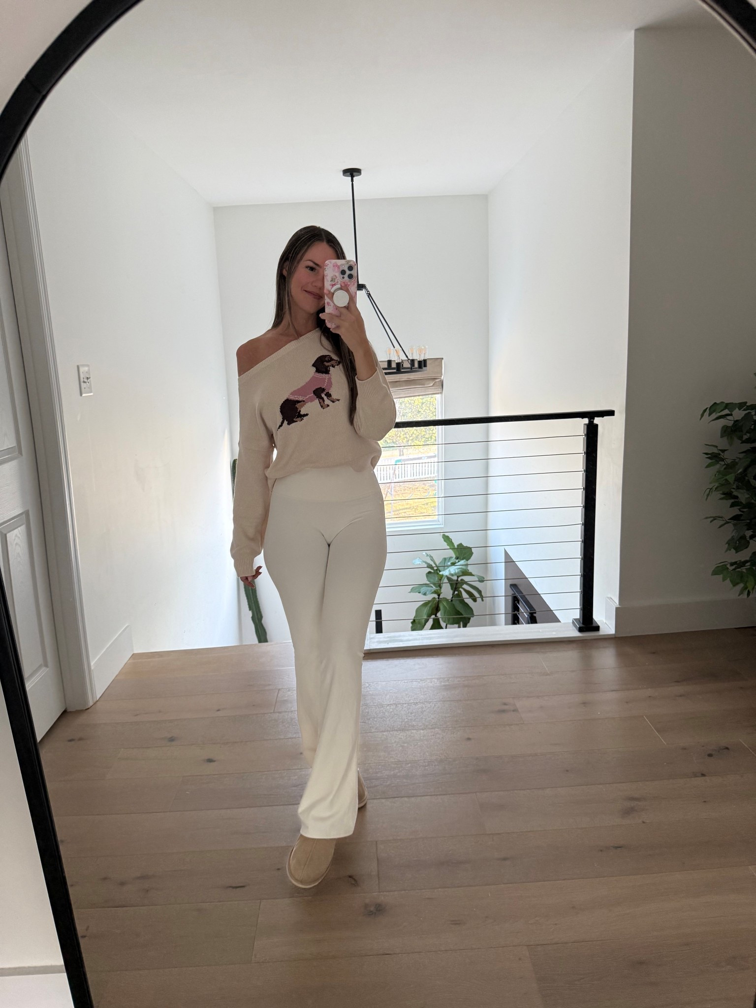 Leggings from Astoria activewear. Linked similar. Size wayyyy up for the kids sweater 