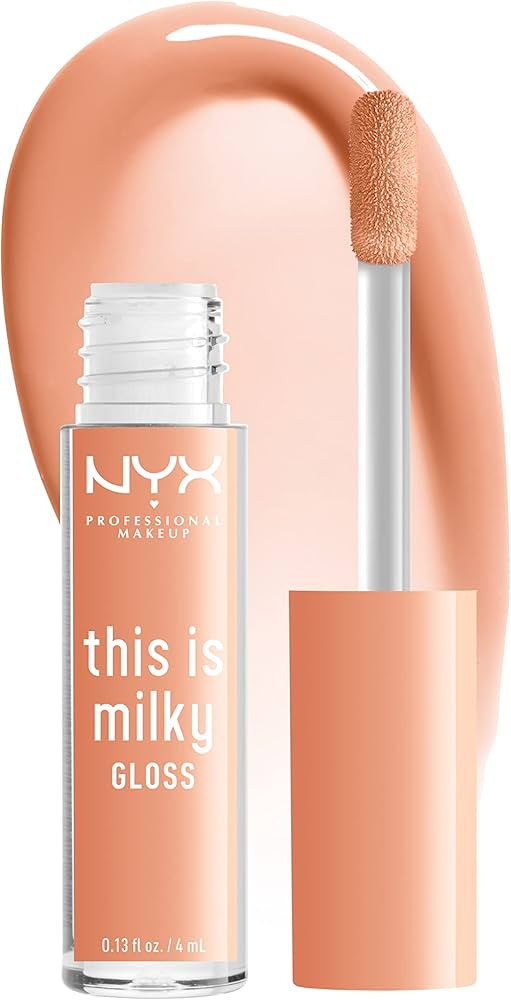 NYX PROFESSIONAL MAKEUP This Is Milky Gloss, Vegan Lip Gloss, 12 Hour Hydration - Milk & Hunny (S... | Amazon (US)