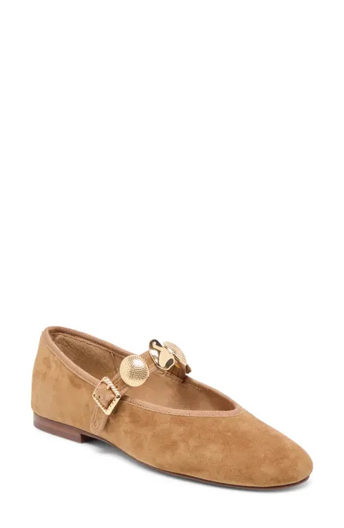 Dolce Vita Relan Mary Jane Ballet Flat in Light Brown Suede at Nordstrom, Size 6 | Nordstrom