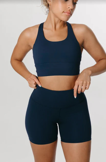 SKINLUXE HIGH WAISTED CYCLING SHORTS - NAVY | TALA (UK)
