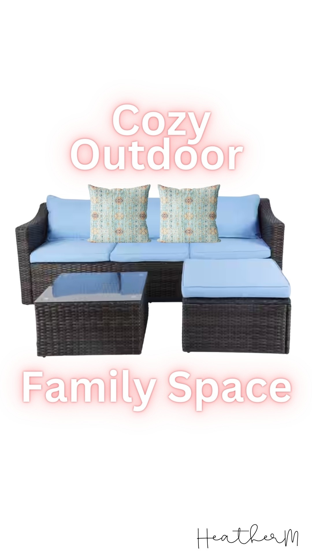 ✨Cozy patio set! 🇨🇦 link! 
PS! This exact item was on clearance at our local store as well (so be sure to check your local store out!)

#LTKSeasonal #LTKHome #LTKFamily